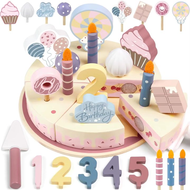 Wooden Birthday Cake