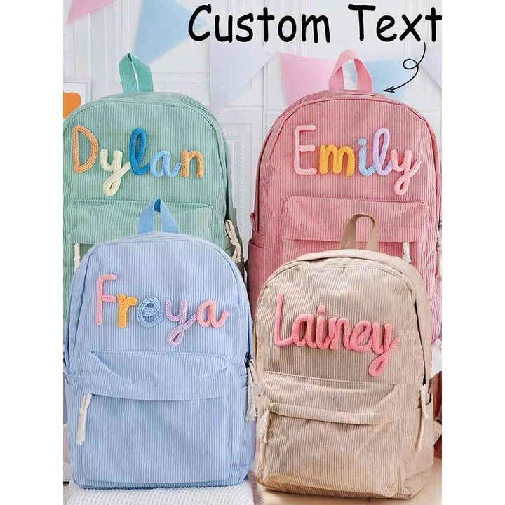 Personalised Corduroy Backpack