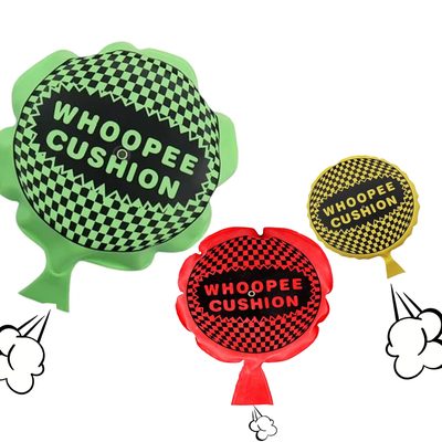 Self-inflating whoopee cushion