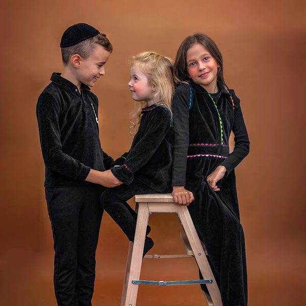 Black Velour Shabbos Set