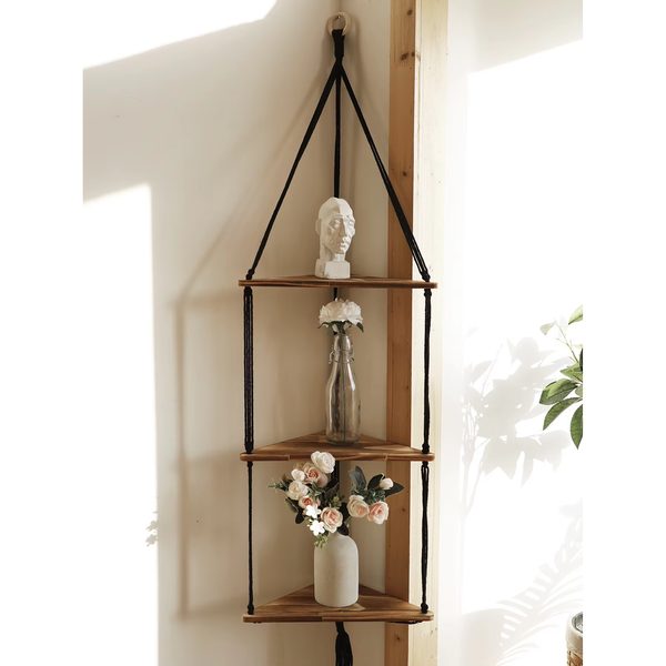 Macramé Corner Shelf