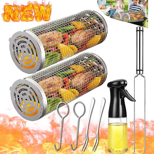 Rolling Grill Basket