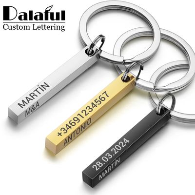 Engraved Bar Keyring