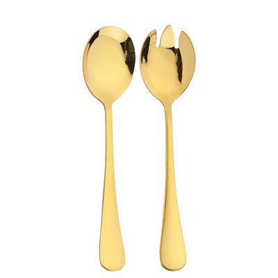 Gold salad servers