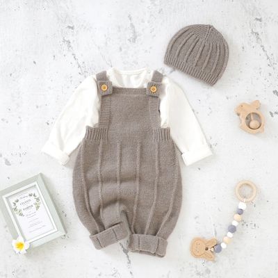 Knitted Romper & Bonnet