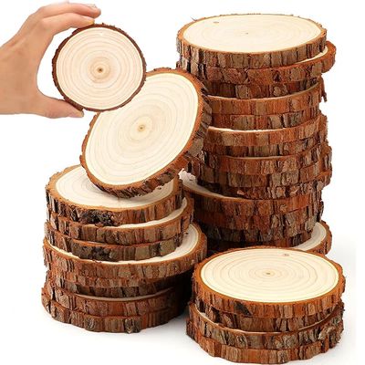 Natural bark wood slices