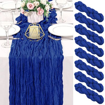 Royal blue gauze runner