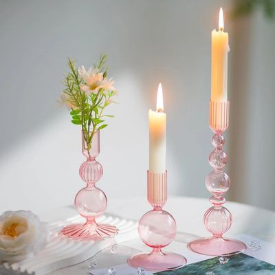 Wavy Glass Candlesticks (3)