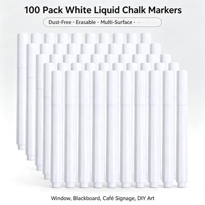 White liquid chalk pens