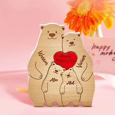Bear Family Name Sign