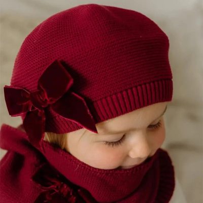 Bow Knit Beret