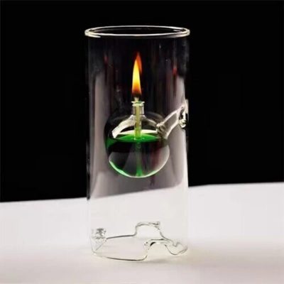 Glass Hurricane Oil Lamp
