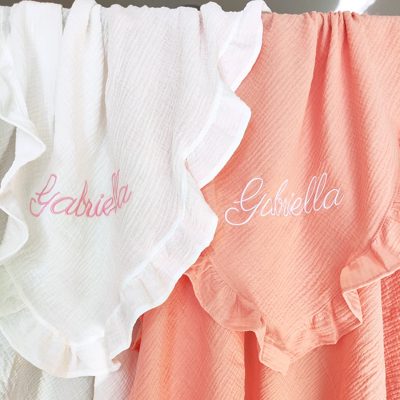 Ruffle Name Blanket