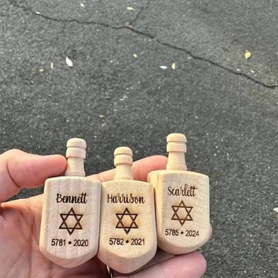 Wooden Family Dreidel