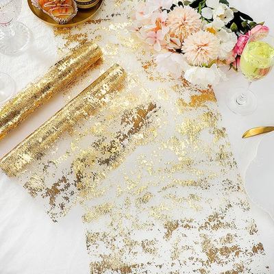 Metallic gold table runner