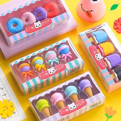 Sweet-treat eraser set