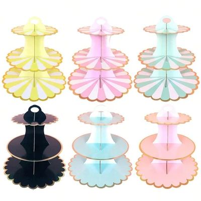 Three-tier paper cake stand