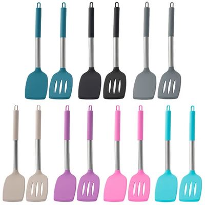 Stainless steel flipping spatulas (2)