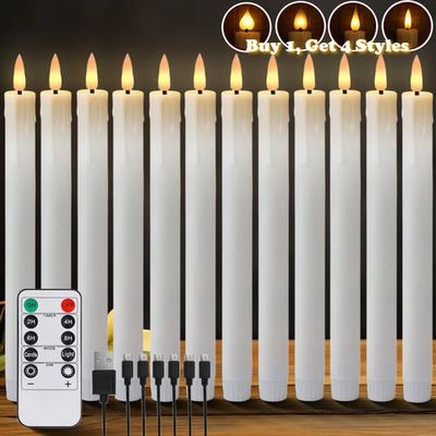 Rechargeable LED taper candles