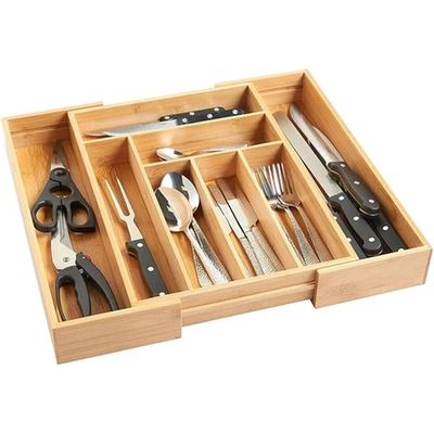 Bamboo cutlery caddy