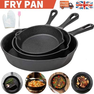 Cast-iron pan trio