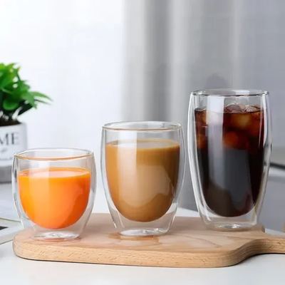 Double-wall glass cups