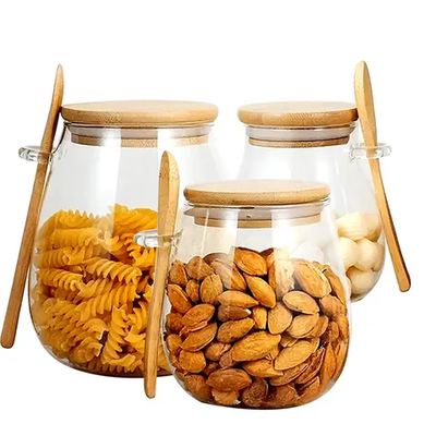 Glass jar with spoon