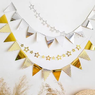 Gold & silver star banner