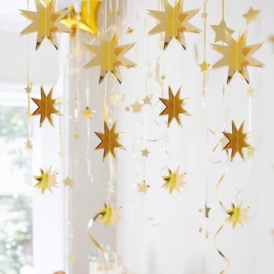Gold twinkle-star garland