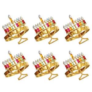 Menorah Napkin Rings (6)