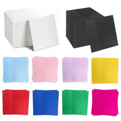 Plain paper napkins, ice blue