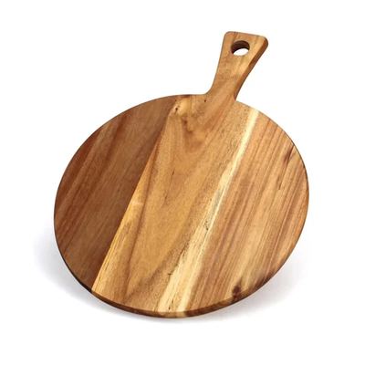Round wooden serving paddle
