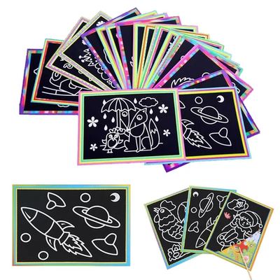 Scratch-painting cards (10)