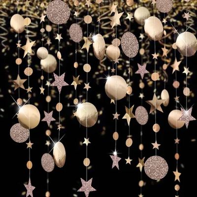 Snowflake & star paper garland