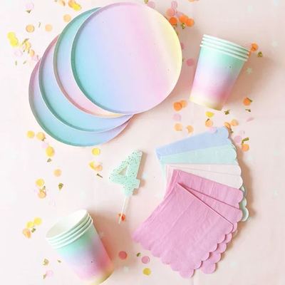 Soft rainbow tableware set