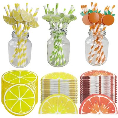 Striped paper straws