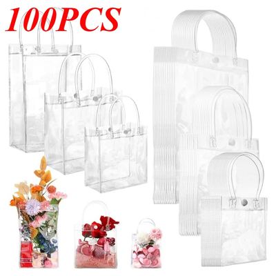 Clear Handle Favor Bags