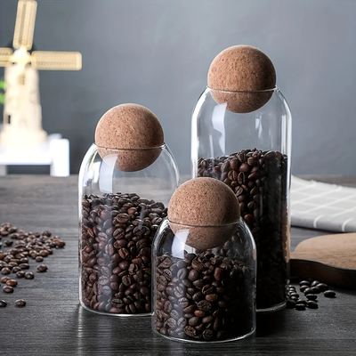 Cork-Lid Glass Canisters