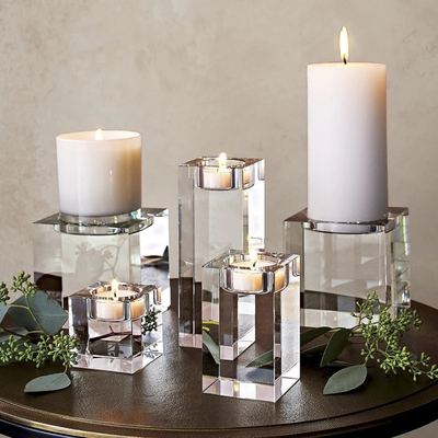 Crystal Glass Candle Holder