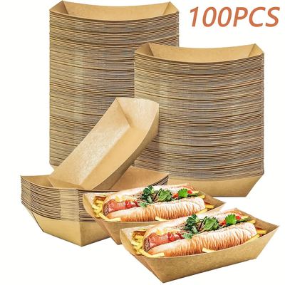 Kraft Paper Snack Trays