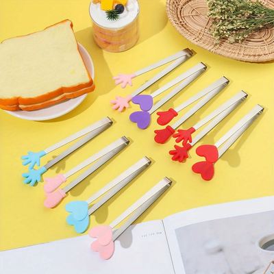 Mini Silicone Snack Tongs
