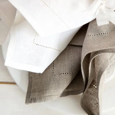 White Hemstitch Lace Napkins