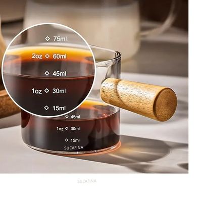 Wood Handle Glass Pouring Jug