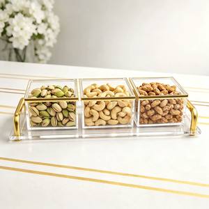 Lucite Tray & Salt Set